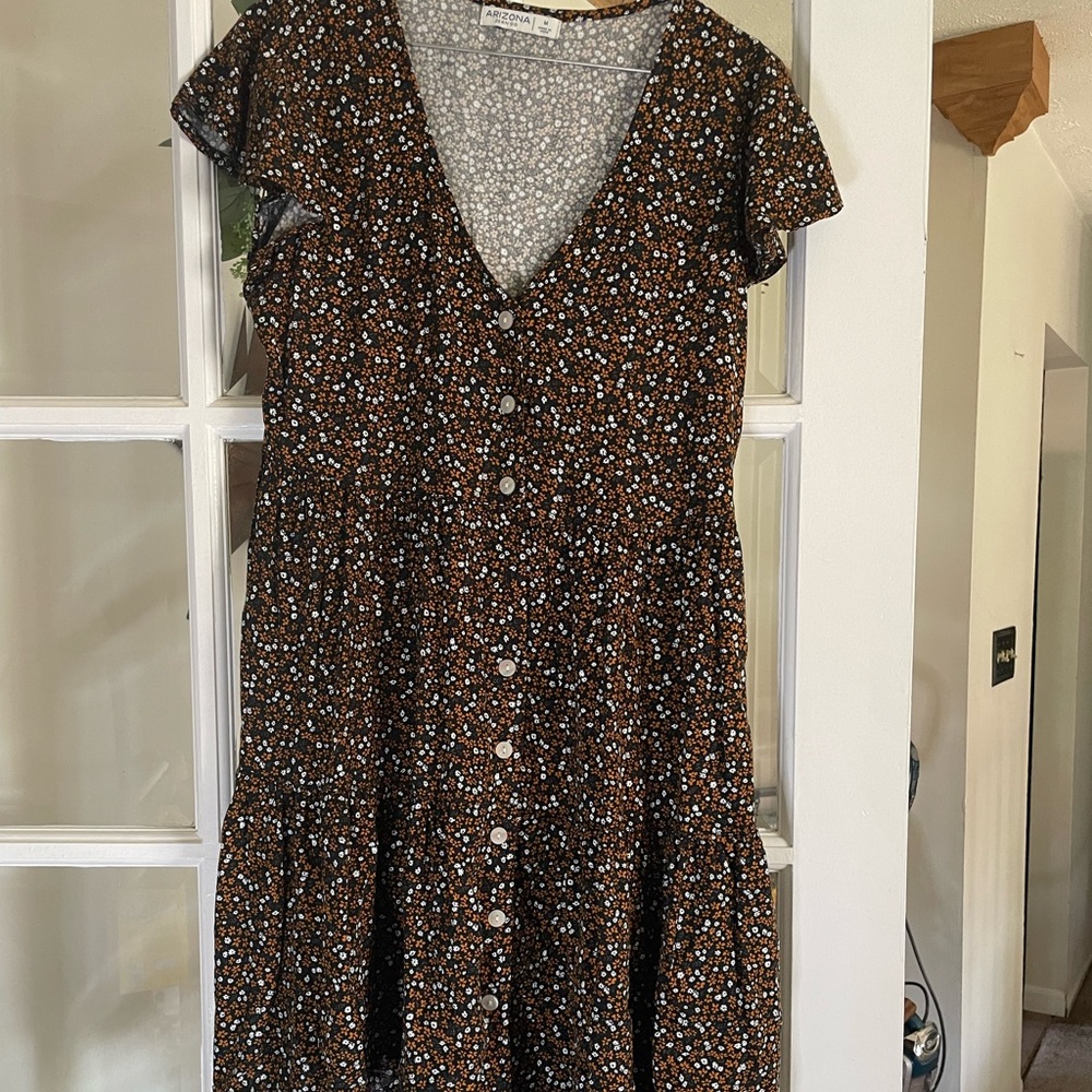 FLORAL DRESS ARIZONA JEAN CO SUPPER FLATTERING